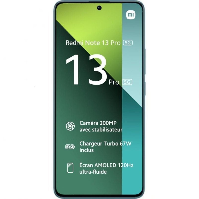 Smartphone Xiaomi Redmi Note 13 Pro 12GB/ 512GB/ 6.67"/ 5G/ Verde Azulado