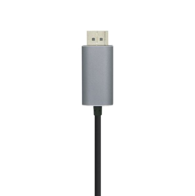 Cable Displayport Aisens A109-0395/ USB Tipo-C Macho - Displayport Macho/ Hasta 27W/ 1250Mbps/ 1.8m/ Negro