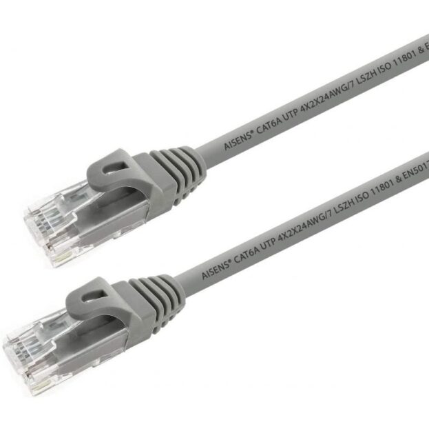 Cable de Red RJ45 UTP Aisens A145-0325 Cat.6A/ 50cm/ Gris