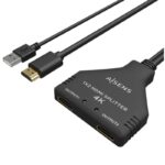 Duplicador HDMI 4K Aisens A123-0654/ 2 HDMI Hembra - HDMI Macho - USB Macho/ 30cm/ Negro