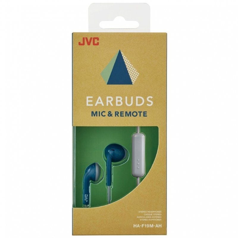 Auriculares JVC HA-F19M-AH/ con Micrófono/ Jack 3.5/ Azules