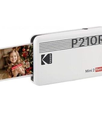Impresora Portátil Fotográfica Kodak Mini 2 Retro/ Tamaño Foto 53.3x86.3mm/ Incluye 2x Papel Fotográfico/ Blanco