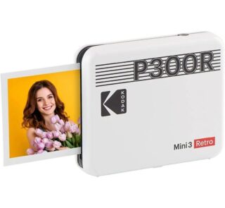 Impresora Portátil Fotográfica Kodak Mini 3 Retro/ Tamaño Foto 76.2x76.2mm/ Incluye 2x Papel Fotográfico/ Blanca