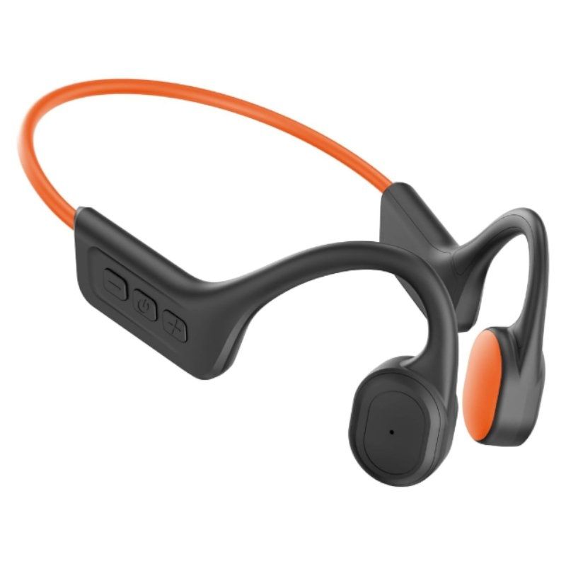 Auriculares Inalámbricos Deportivos de Conducción Ósea Leotec Run Pro/ con Micrófono/ Bluetooth/ Naranjas