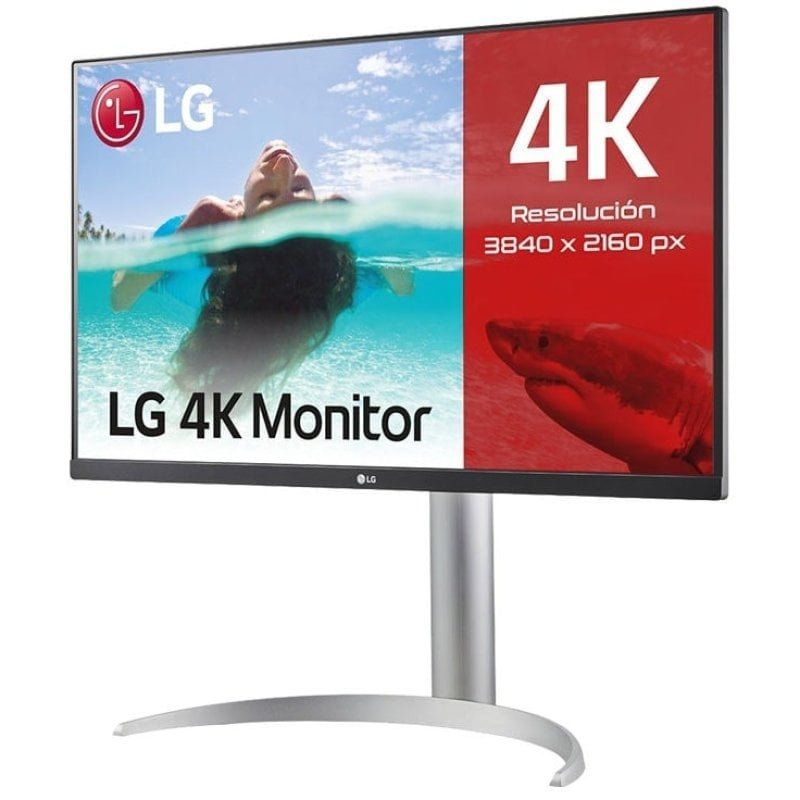 Monitor Profesional LG 27UP85NP-W 27"/ 4K/ Multimedia/ Regulable en altura/ Plata