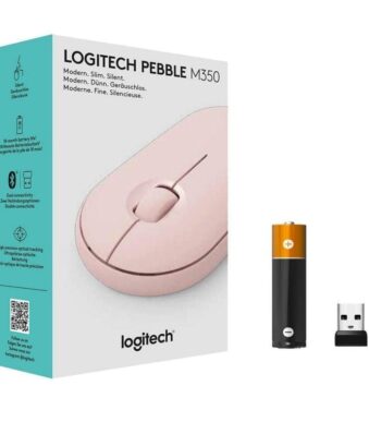 Ratón Inalámbrico por Bluetooth/ 2.4GHz Logitech Pebble M350/ Hasta 1000 DPI/ Rosa