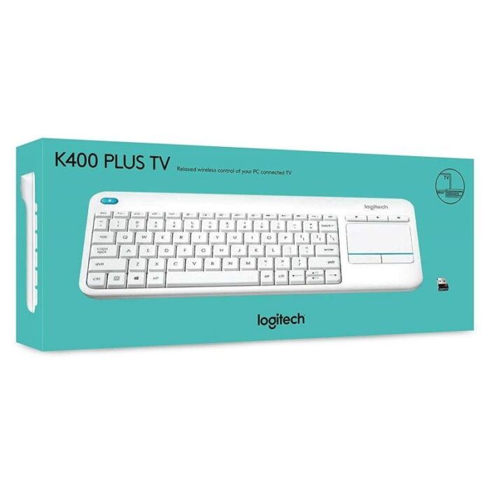Teclado para Smart TV Logitech Wireless Touch K400 Plus/ Blanco