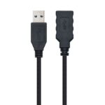 Cable Alargador USB 3.0 Nanocable 10.01.0902-BK/ USB Macho - USB Hembra/ 2m/ Negro