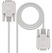 Cable Serie RS232 Nanocable 10.14.0203/ DB9 Macho - DB9 Hembra/ 3m/ Beige