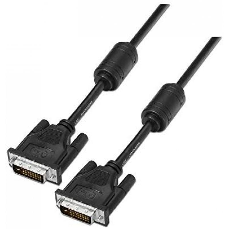 Cable DVI Dual Nanocable 10.15.0802/ DVI Macho - DVI Macho/ 1.8m/ Negro