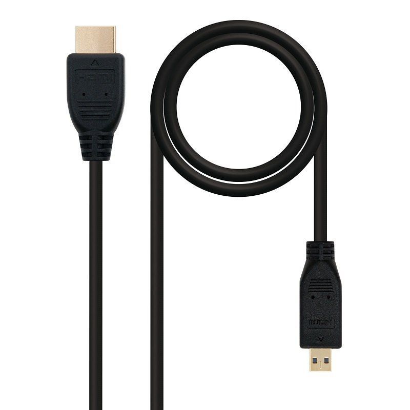 Cable Micro HDMI Nanocable 10.15.3502/ HDMI Macho - Micro HDMI Macho/ 1.8m/ Negro