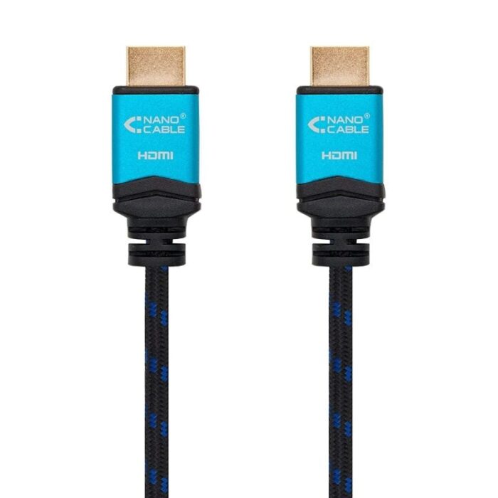 Cable HDMI 2.0 4K Nanocable 10.15.3701/ HDMI Macho - HDMI Macho/ 1m/ Negro/ Azul
