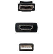 Cable Conversor Nanocable 10.15.4352/ HDMI Macho - DisplayPort Macho/ 1.8m/ Negro