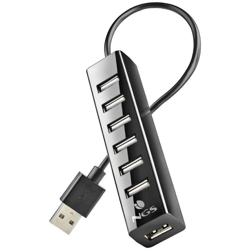 Hub USB 2.0 con Alimentación Externa NGS IHUB7 Tiny/ 7xUSB