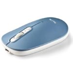 Ratón Inalámbrico por Bluetooth NGS Shell-RB/ Batería recargable/ Hasta 1600 DPI/ Azul/ Blanco/ Rosa