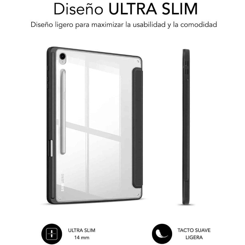 Funda Subblim Clear Shock para Tablet Samsung S9 11"/ S9 FE 10.9"/ Negra