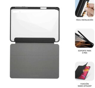 Funda Subblim Clear Shock para Tablet Samsung S9+/ FE 12.4"/ Negra