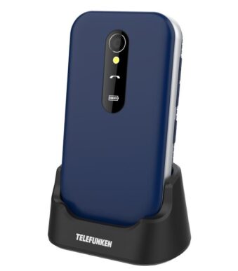 Teléfono Móvil Telefunken S450 para Personas Mayores/ Azul