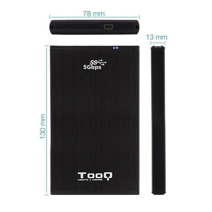 Caja Externa para Disco Duro de 2.5" TooQ TQE-2522B/ USB 3.1