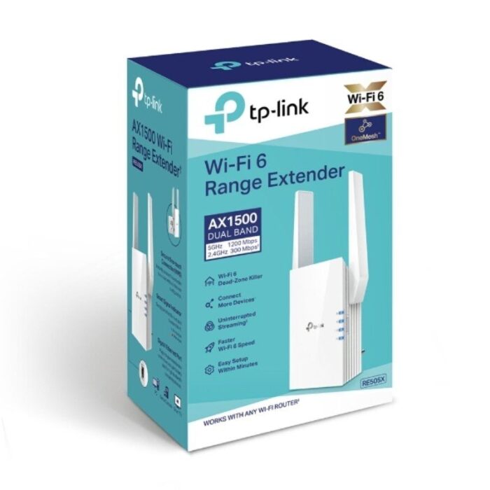 Repetidor Inalámbrico TP-Link RE505X/ WiFi 6/ 1500Mbps/ 2 Antenas