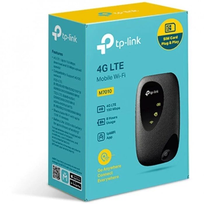 Router Inalámbrico 4G TP-Link M7010 300Mbps/ 2.4GHz/ 1 Antena/ WiFi 802.11b/g/n
