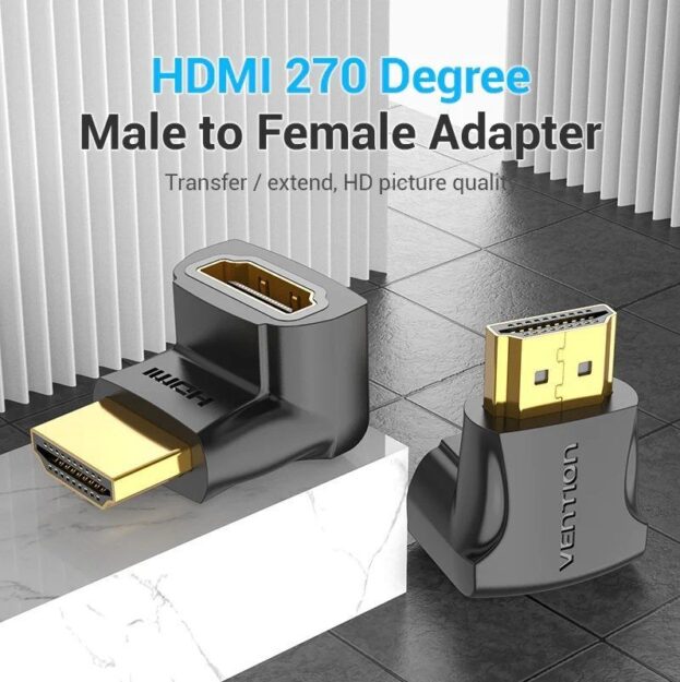 Adaptador HDMI 4K 270º Vention AINB0/ HDMI Macho - HDMI Hembra