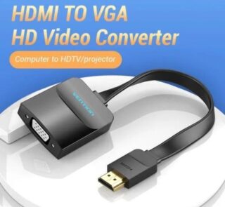 Cable Conversor Vention 74345/ HDMI Macho/ VGA Hembra - Jack 3.5 Hembra/ 15cm/ Negro