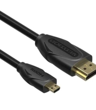 Cable HDMI Vention VAA-D03-B200/ HDMI Macho - Micro HDMI Macho/ 2m/ Negro