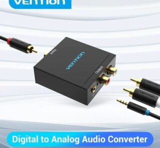Convertidor de Audio Vention BDFB0-EU/ Entrada Toslink y RCA/ Salida 2x RCA