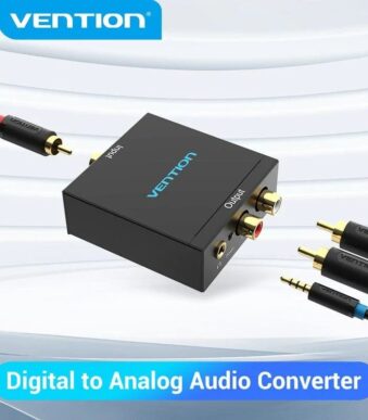 Convertidor de Audio Vention BDFB0-EU/ Entrada Toslink y RCA/ Salida 2x RCA
