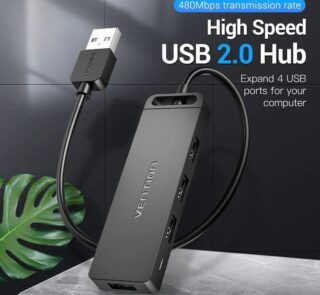 Hub USB 2.0 Vention CHMBD/ 4xUSB/ 50cm