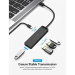 Hub USB Tipo-C Vention TGKBF/ 4xUSB/ 1xMicroUSB PD/ 1m