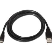 Cable USB 2.0 Aisens A101-0028/ USB Macho - MicroUSB Macho/ Hasta 2.5W/ 60Mbps/ 1.8m/ Negro