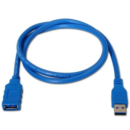 Cable Alargador USB 3.0 Aisens A105-0045/ USB Macho - USB Hembra/ Hasta 9W/ 625Mbps/ 1m / Azul