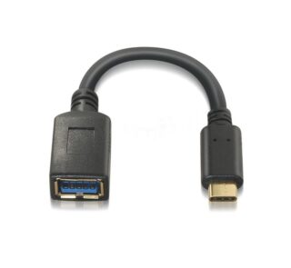 Cable USB 3.1 Aisens A107-0062/ USB Tipo-C Macho - USB Hembra/ Hasta 27W/ 625Mbps/ 15cm/ Negro