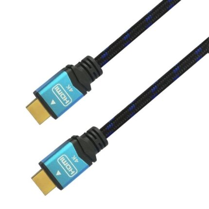 Cable HDMI 2.0 4K Aisens A120-0356 V2/ HDMI Macho - HDMI Macho/ Hasta 10W/ 2250Mbps/ 1m/ Negro/ Azul