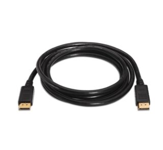 Cable DisplayPort 1.2 4K Aisens A124-0130/ DisplayPort Macho - DisplayPort Macho/ Hasta 5W/ 2300Mbps/ 3m/ Negro