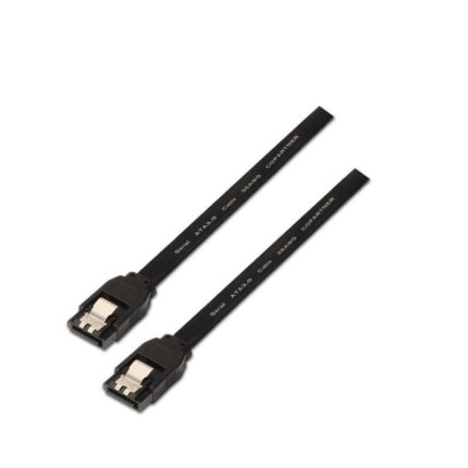 Cable SATA III Aisens A130-0157/ SATA Hembra - SATA Hembra/ Hasta 0.1W/ 768Mbps/ 50cm/ Negro