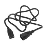 Cable Alargador de Alimentación CPU Aisens A132-0171/ IEC C13 Hembra - IEC C14 Macho/ Hasta 1500W/ 1.5m/ Negro