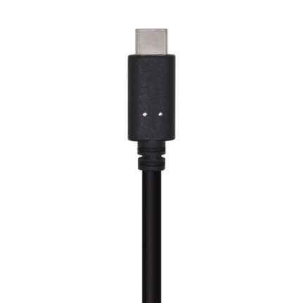 Cable USB 3.1 Tipo-C Aisens A107-0449/ USB Tipo-C Macho - USB Macho/ 50cm/ Negro