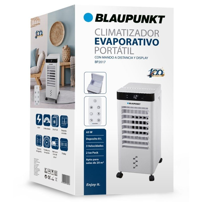 Climatizador Evaporativo Blaupunkt BP2017/ 65W/ Deposito 8L