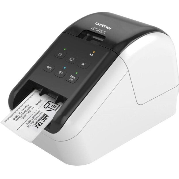 Impresora de Etiquetas Brother QL-810WC/ Térmica/ Ancho etiqueta 62mm/ USB-WiFi/ Blanca y Negra