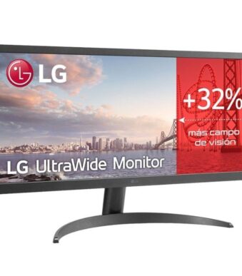 Monitor Profesional Ultrapanorámico LG UltraWide 26WQ500-B 25.7"/ WFHD/ Negro