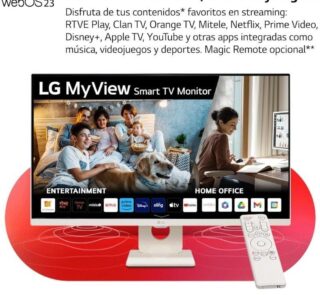 Smart Monitor LG MyView 32SR50F-W 31.5"/ Full HD/ Smart TV/ Multimedia/ Blanco
