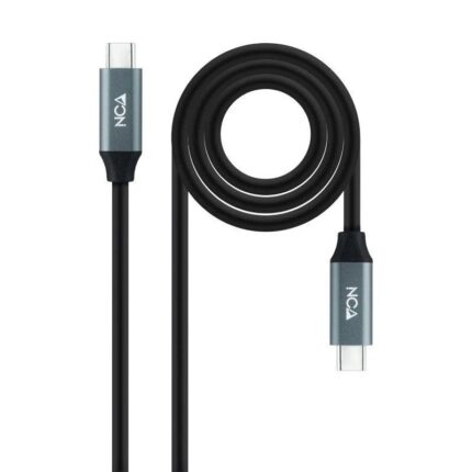 Cable USB 3.2 Tipo-C Nanocable 10.01.4303/ USB Tipo-C Macho - USB Tipo-C Macho/ 3m/ Gris y Negro
