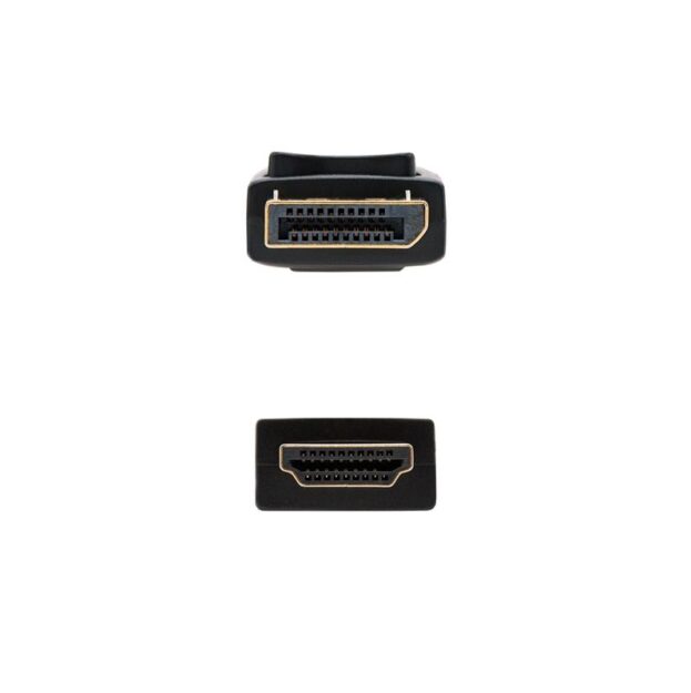 Cable Displayport Nanocable 10.15.4302/ Displayport Macho - HDMI Macho/ 2m/ Negro