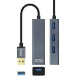 Hub USB 3.0 Nanocable 10.16.4402/ 4xUSB/ Gris