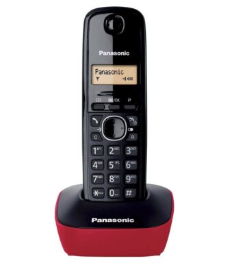 Teléfono Inalámbrico Panasonic KX-TG1611/ Negro y Rojo
