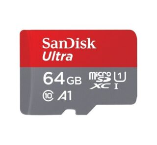 Tarjeta de Memoria SanDisk Ultra 64GB microSD XC con Adaptador/ Clase 10/ 140MBs