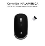Ratón Mini Inalámbrico Subblim Wireless Mini/ Hasta 1600 DPI/ Gris Espacial